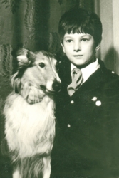 Толстов Анатолий с собакой Ренни, 1985 г. 