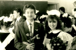 Толстов А. И.: последний звонок, 10Б класс, 1989 г. 