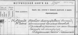 Метрическая книга на 1893 год.