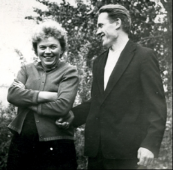 Ольга Георгиевна Кожевникова и Алексей Почтарев. 1960-е годы.