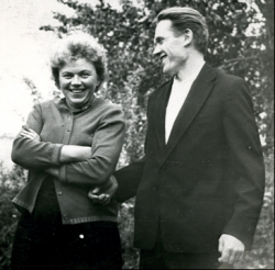 Ольга Георгиевна Кожевникова и Алексей Почтарев. 1960-е годы.
