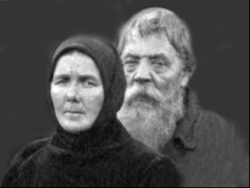 Емельян Зиновьевич Толстов с женой.