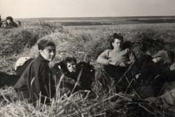 Целина, 5-й курс, Алтайский край, уборка пшеницы; Толстов И. А. — 3-й слева